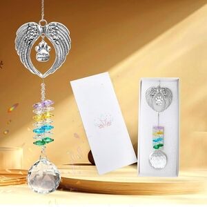 Dog Memorial Suncatcher, Pet Memorial Gifts for Loss of Dog/Cat Crystal Ball NEW